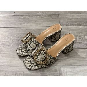 A New Day snake skin mule heels size 6.5